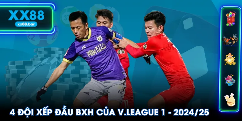 4 đội xếp đầu BXH của V.League 1 - 2024/25